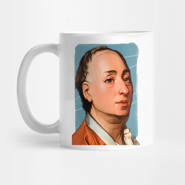 French Philosopher Denis Diderot illustration by Litstoy 